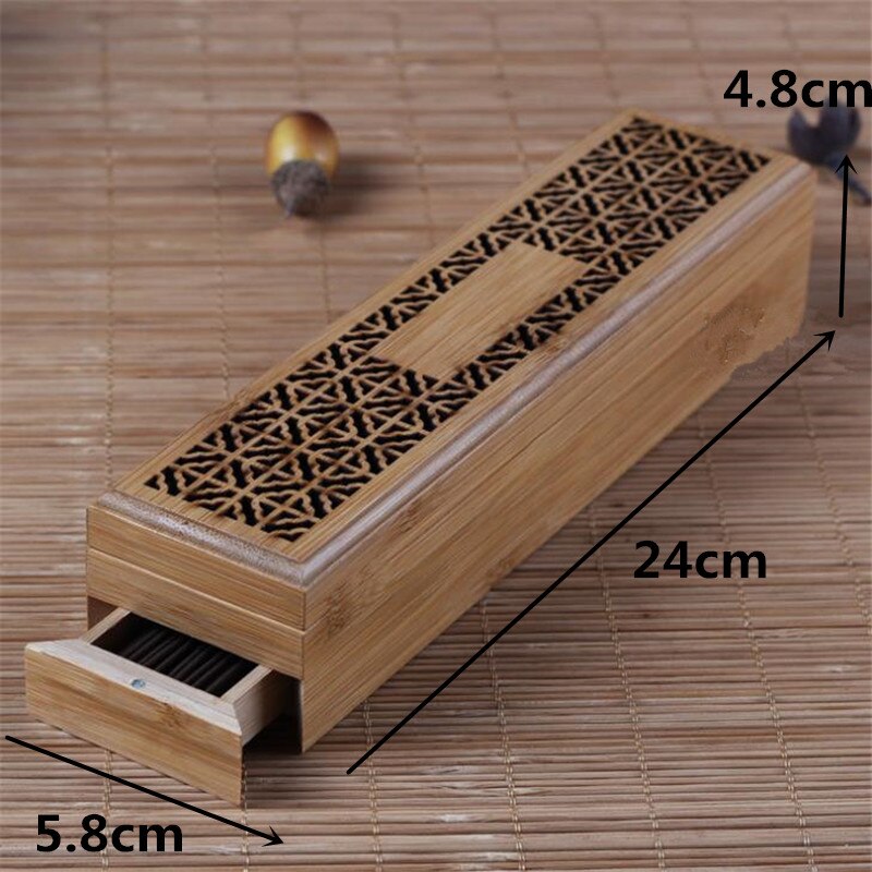 Bamboo Incense Stick Storage and Burner Box by HitMyNeed