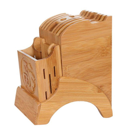 Bamboo Knife Stand Wooden Kitchen Organizer by HitMyNeed