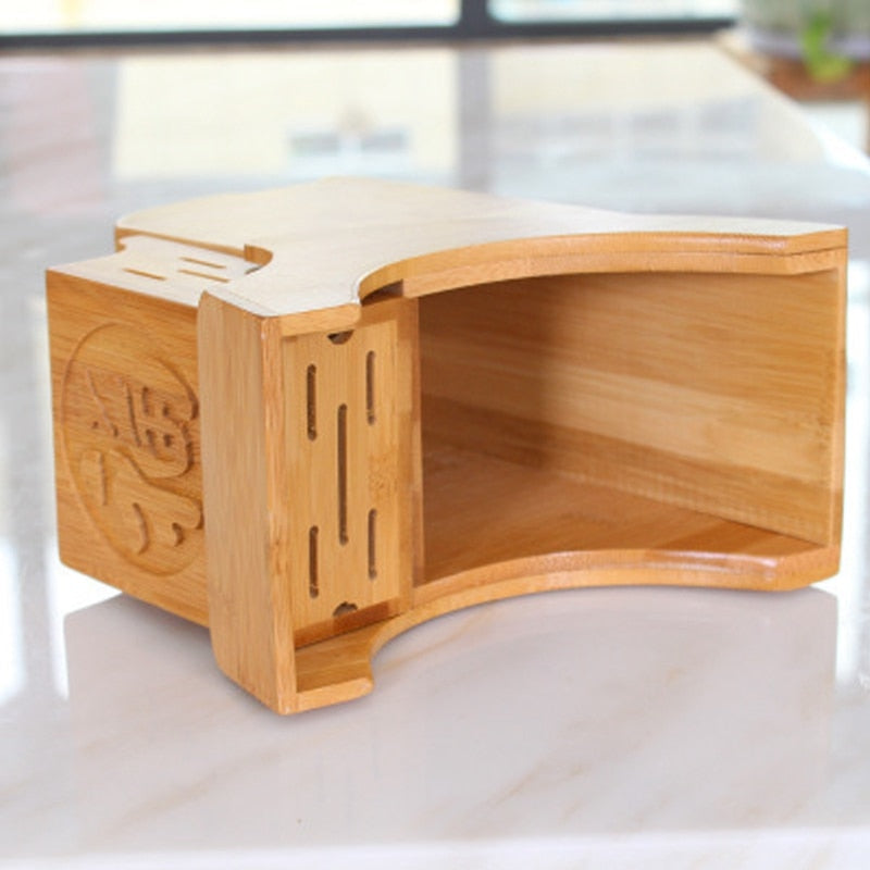 Bamboo Knife Stand Wooden Kitchen Organizer by HitMyNeed