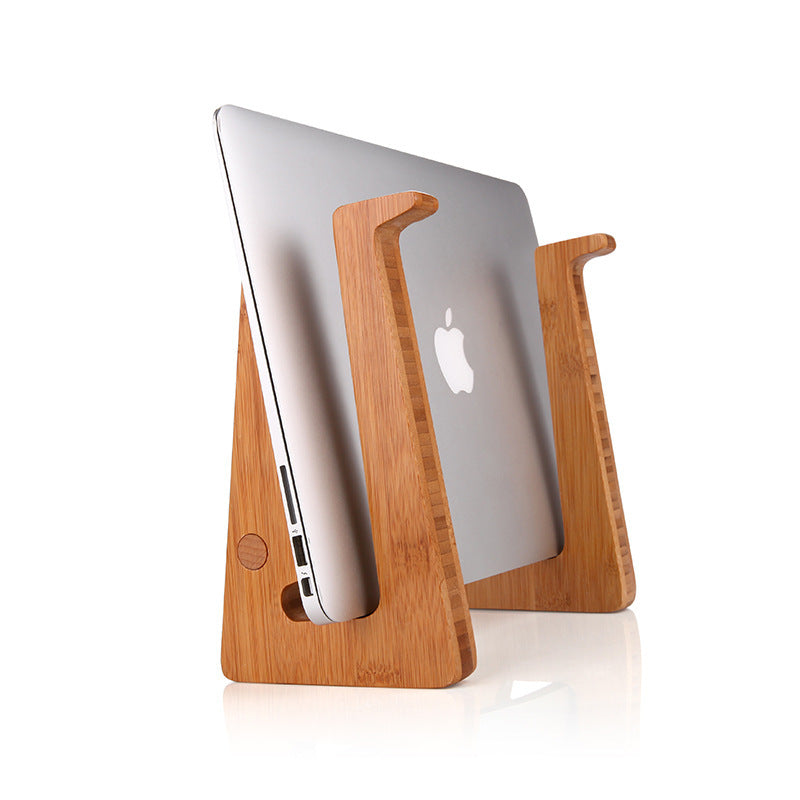 Bamboo Laptop Riser Cooling Stand with Keyboard Slot by HitMyNeed