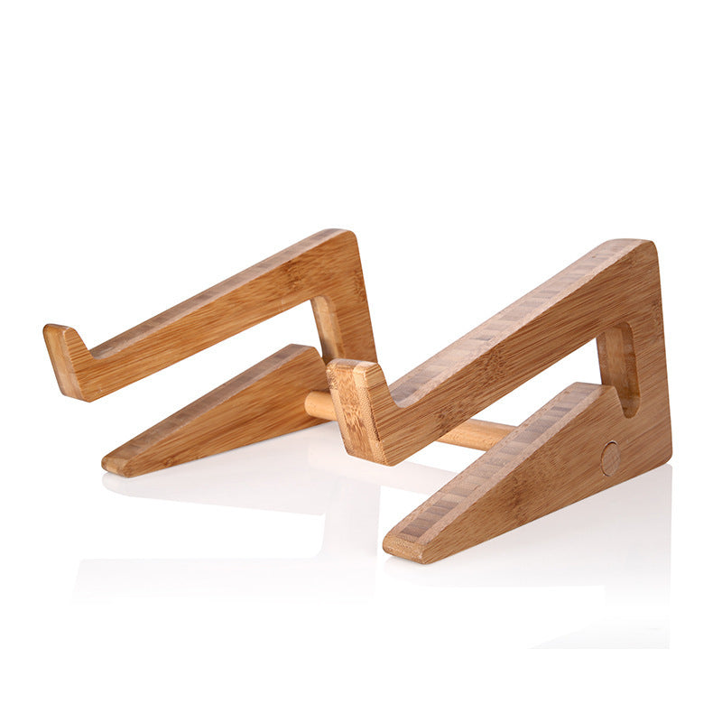 Bamboo Laptop Riser Cooling Stand with Keyboard Slot by HitMyNeed