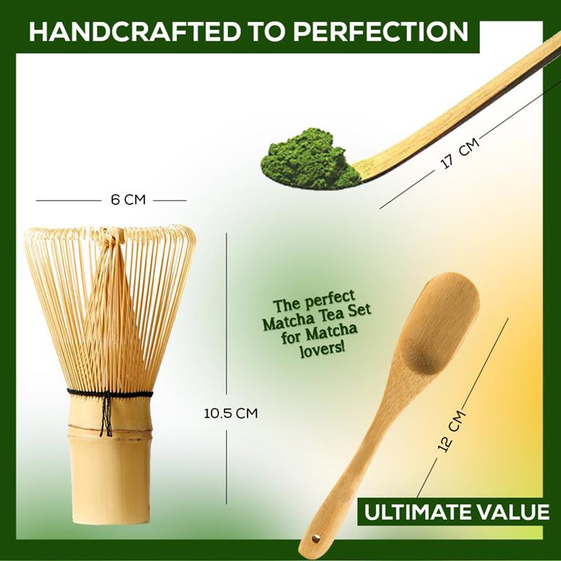 Bamboo Matcha Green Tea Whisk Set (3 Piece) by HitMyNeed