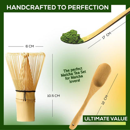 Bamboo Matcha Green Tea Whisk Set (3 Piece) by HitMyNeed