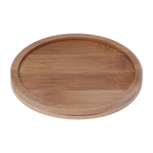 Bamboo Mini Plant Saucer Dish 9.5 cm by HitMyNeed