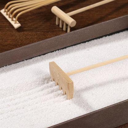 Bamboo Mini Zen Garden Rakes, 3-Piece Set by HitMyNeed