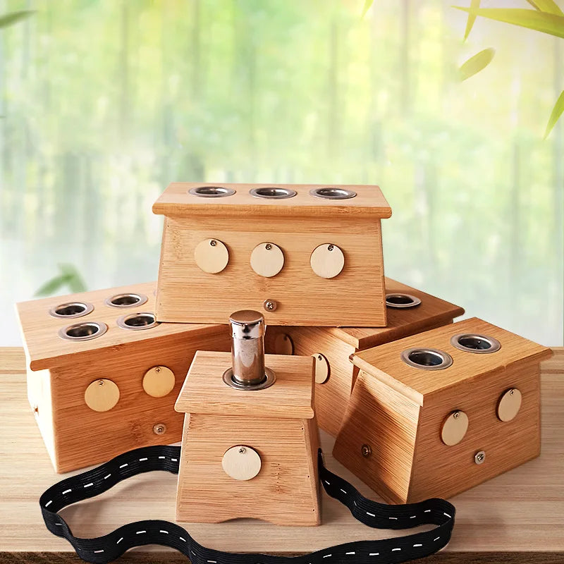 Bamboo Moxibustion Box with Moxa Stick Holder by HitMyNeed