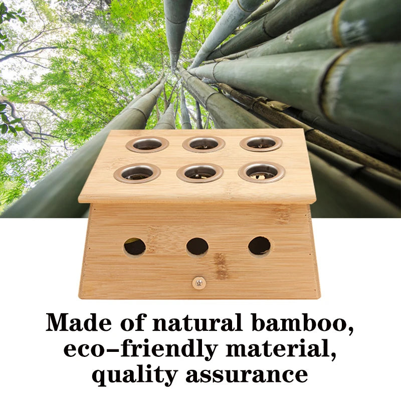 Bamboo Moxibustion Box with Moxa Stick Holder by HitMyNeed