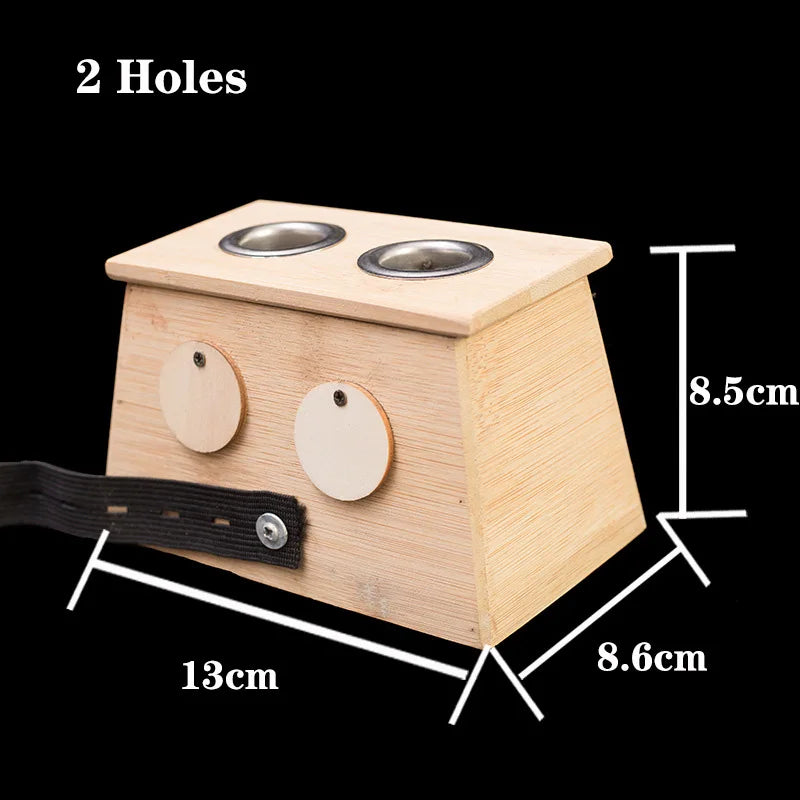 Bamboo Moxibustion Box with Moxa Stick Holder 2-holes by HitMyNeed