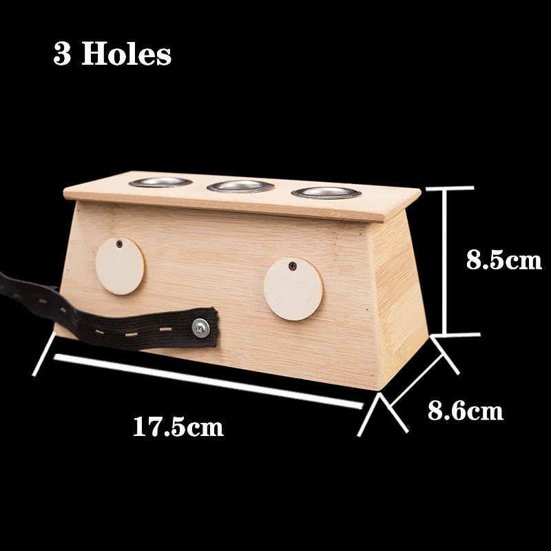 Bamboo Moxibustion Box with Moxa Stick Holder 3-holes by HitMyNeed