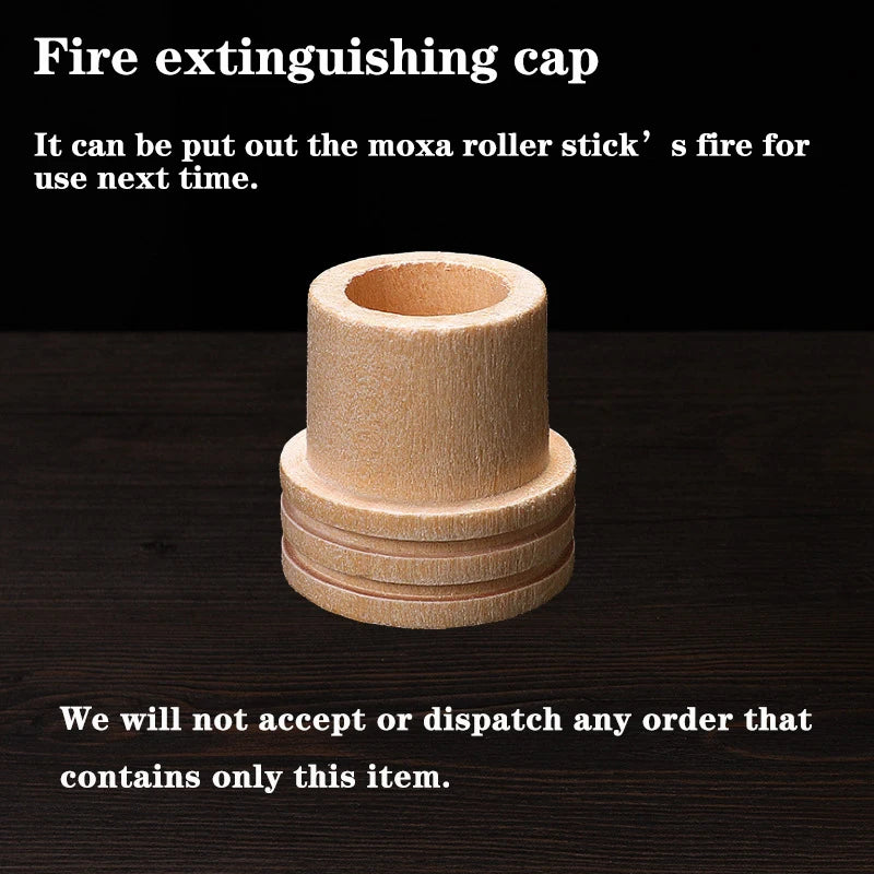 Bamboo Moxibustion Box with Moxa Stick Holder outfire-cap by HitMyNeed