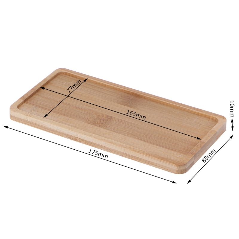 Bamboo Plant Pot Tray Wooden Saucer by HitMyNeed