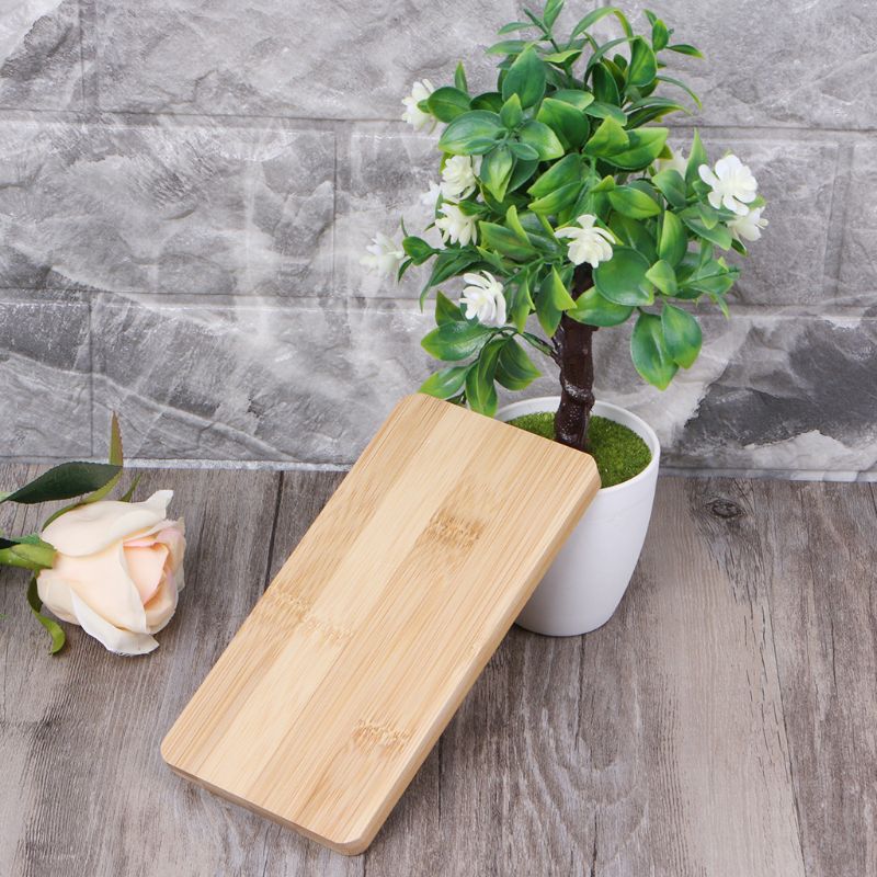 Bamboo Plant Pot Tray Wooden Saucer by HitMyNeed