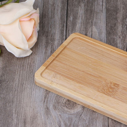 Bamboo Plant Pot Tray Wooden Saucer by HitMyNeed
