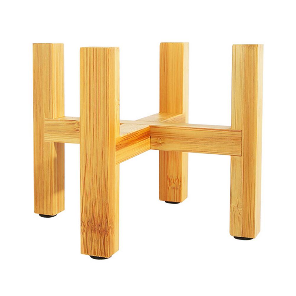 Bamboo Plant Stand Flower Pot Base for Indoor & Outdoor by HitMyNeed
