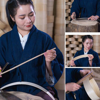 Bamboo Steamer Basket Set with Lid, 15 cm by HitMyNeed