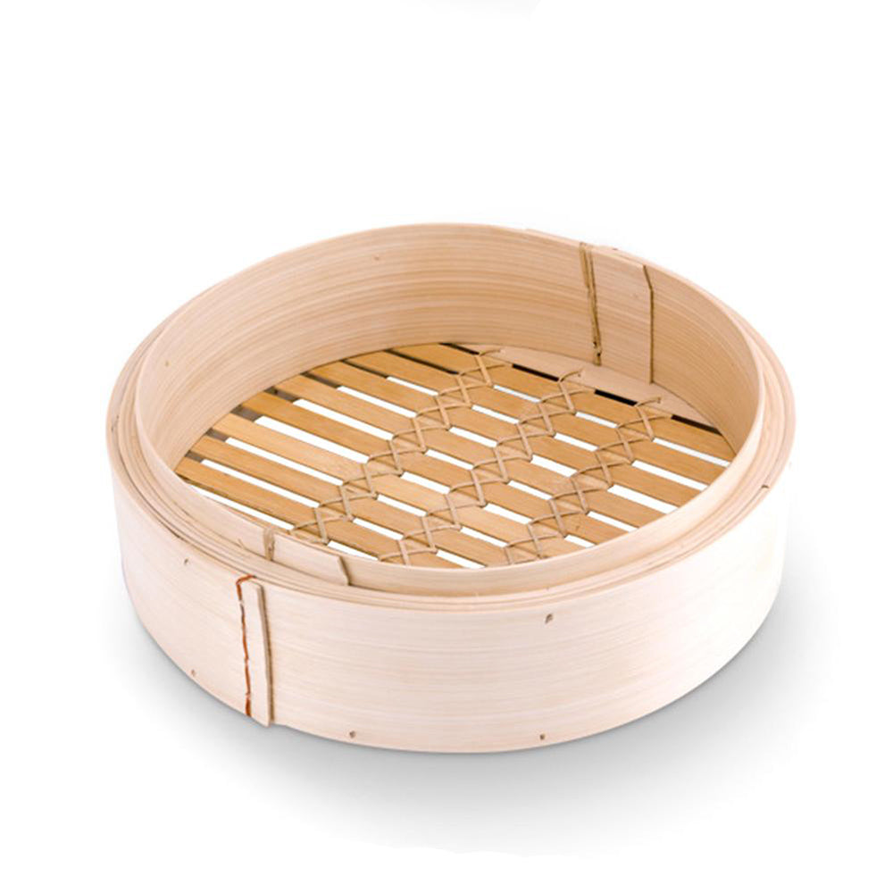 Bamboo Steamer Basket Set with Lid, 15 cm by HitMyNeed