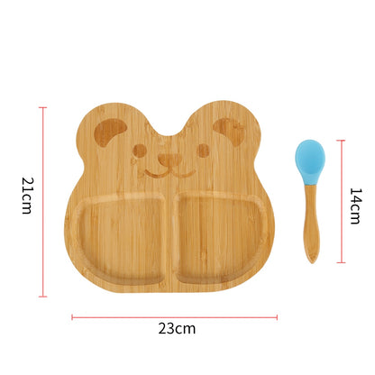 Bamboo Suction Baby Plate with Matching Spoon by HitMyNeed