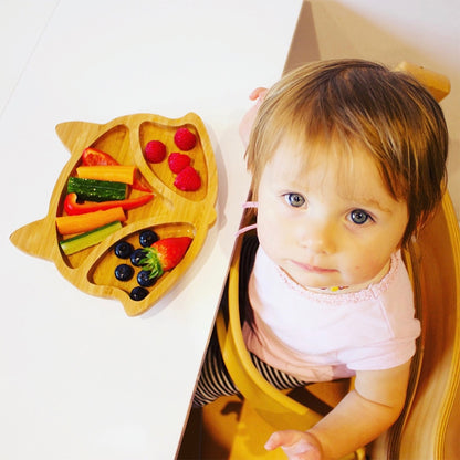 Bamboo Suction Baby Plate with Matching Spoon by HitMyNeed