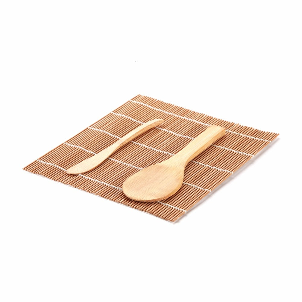 Bamboo Sushi Making Kit - 13 Piece Home Sushi Set by HitMyNeed