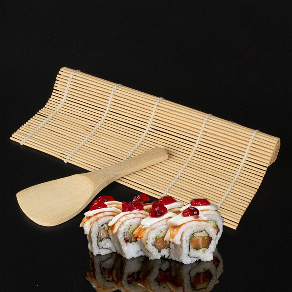 Bamboo Sushi Rolling Mat with Wooden Rice Spoon by HitMyNeed