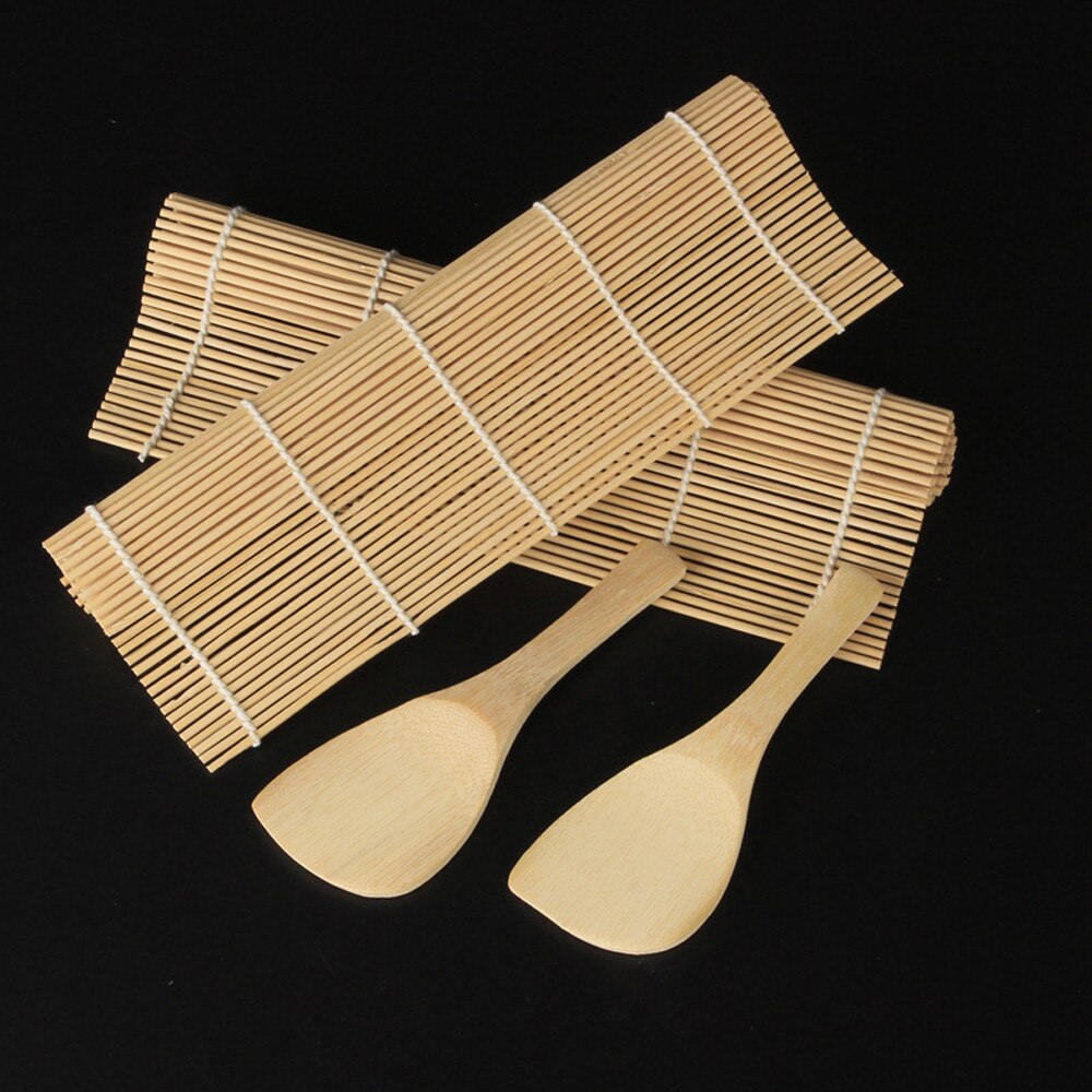 Bamboo Sushi Rolling Mat with Wooden Rice Spoon by HitMyNeed