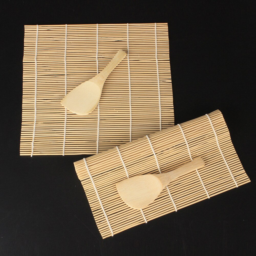 Bamboo Sushi Rolling Mat with Wooden Rice Spoon by HitMyNeed
