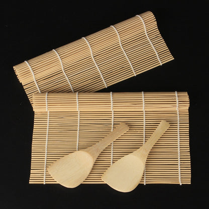Bamboo Sushi Rolling Mat with Wooden Rice Spoon by HitMyNeed