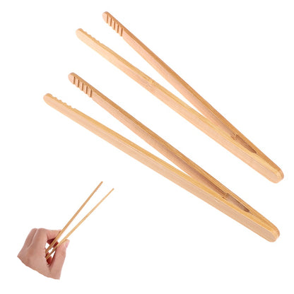 Bamboo Toaster Tongs Set, 17.7 cm (2-Pack) by HitMyNeed