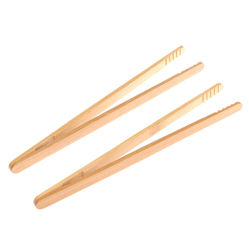 Bamboo Toaster Tongs Set, 17.7 cm (2-Pack) by HitMyNeed