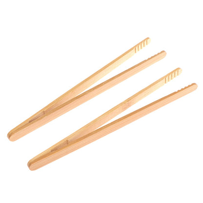 Bamboo Toaster Tongs Set, 17.7 cm (2-Pack) by HitMyNeed