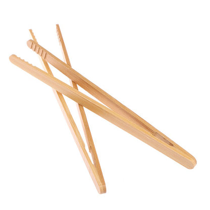 Bamboo Toaster Tongs Set, 17.7 cm (2-Pack) by HitMyNeed