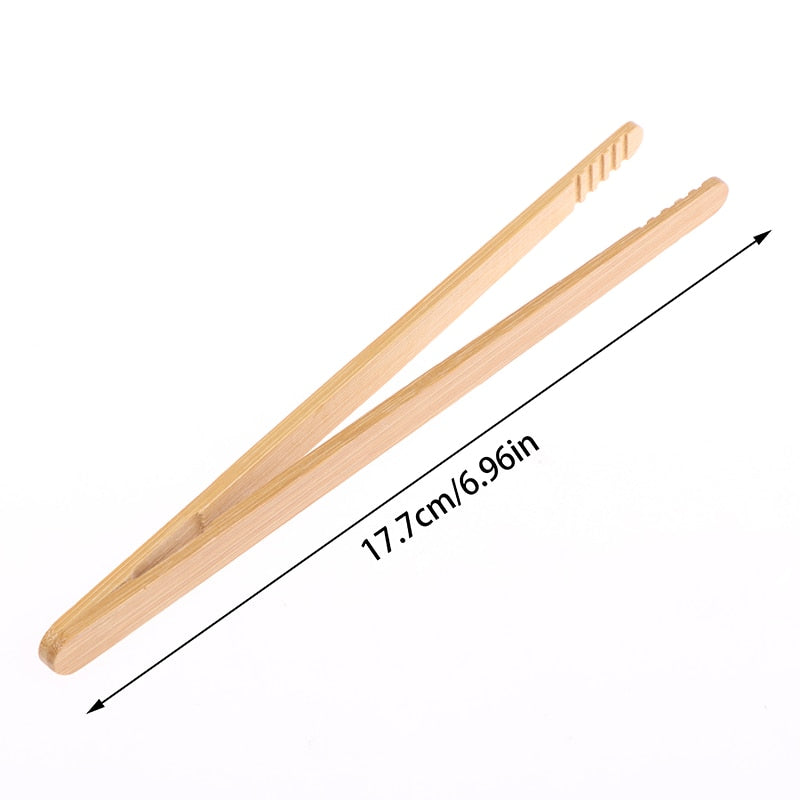 Bamboo Toaster Tongs Set, 17.7 cm (2-Pack) by HitMyNeed