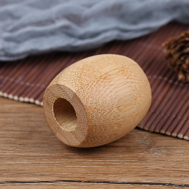 Bamboo Toothbrush Holder Wooden Stand by HitMyNeed