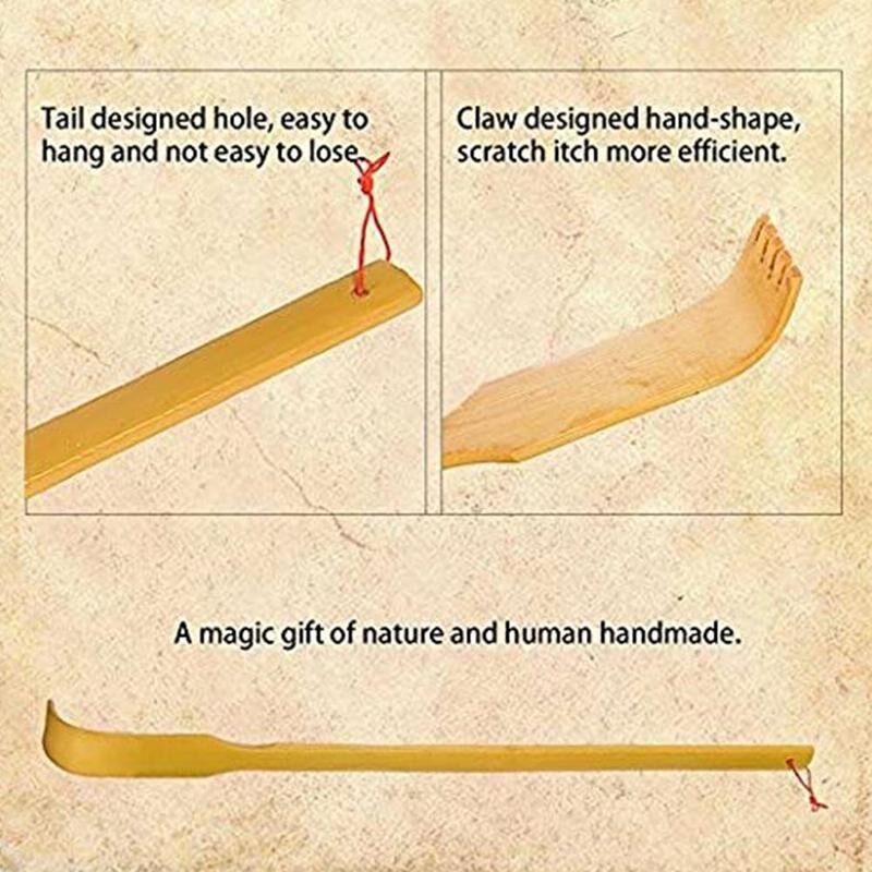 Bamboo Wood Back Scratcher with Long Handle by HitMyNeed