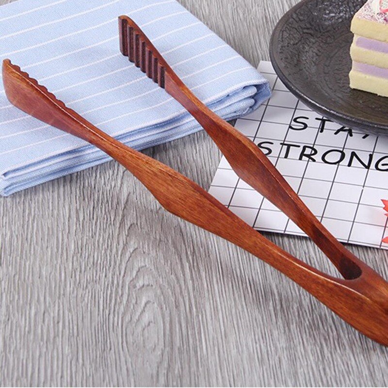 Bamboo Wood Kitchen Tongs 26.5cm by HitMyNeed