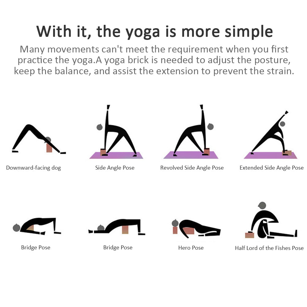 Bamboo Wood Yoga Block for Stable Support by HitMyNeed