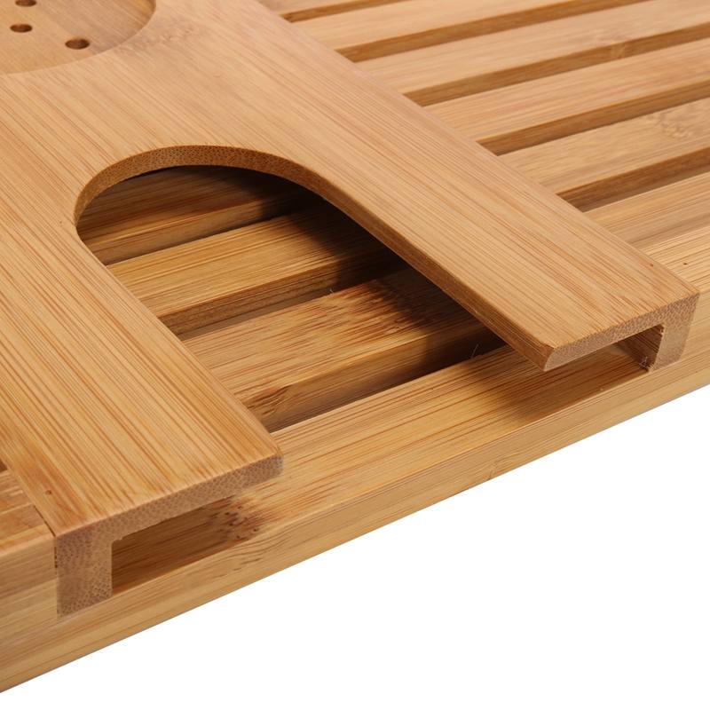 Bamboo Wooden Bath Tray with Adjustable Book Stand by HitMyNeed