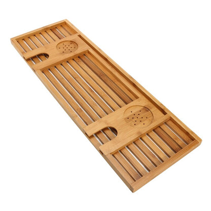 Bamboo Wooden Bath Tray with Adjustable Book Stand by HitMyNeed