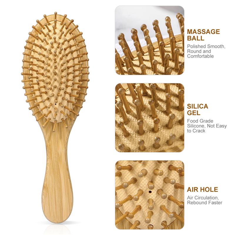 Bamboo Wooden Bristle Hair Brush by HitMyNeed