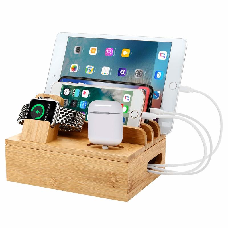 Bamboo Wooden Docking Station Charging Dock by HitMyNeed