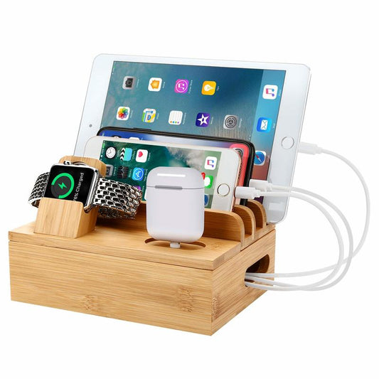 Bamboo Wooden Docking Station Charging Dock by HitMyNeed