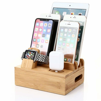 Bamboo Wooden Docking Station Charging Dock by HitMyNeed