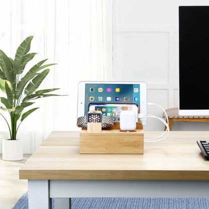 Bamboo Wooden Docking Station Charging Dock by HitMyNeed