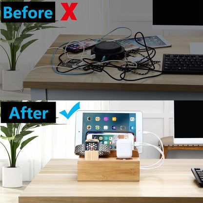 Bamboo Wooden Docking Station Charging Dock by HitMyNeed