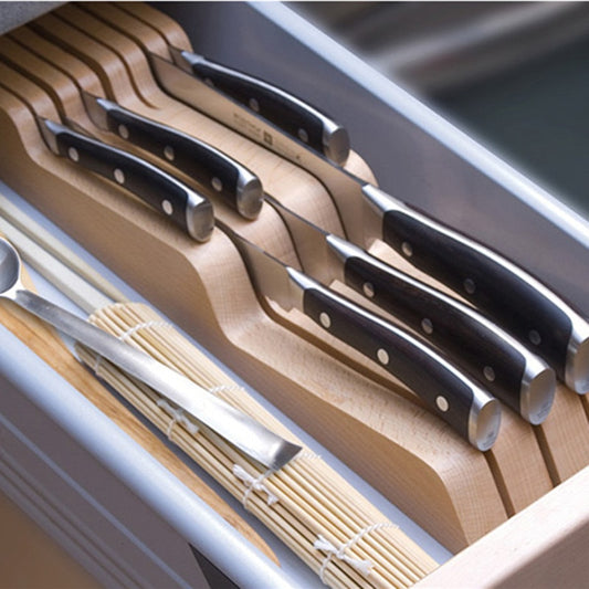 Bamboo Wooden Knife Holder for Drawer Storage by HitMyNeed