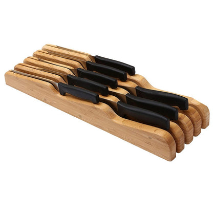 Bamboo Wooden Knife Holder for Drawer Storage by HitMyNeed