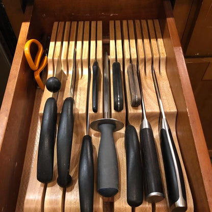 Bamboo Wooden Knife Holder for Drawer Storage by HitMyNeed