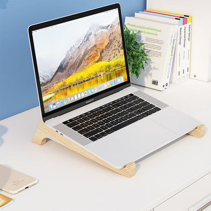 Bamboo Wooden Laptop Riser Stand 12-17 Inch by HitMyNeed