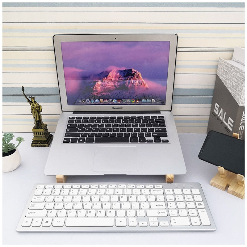 Bamboo Wooden Laptop Riser Stand 12-17 Inch by HitMyNeed