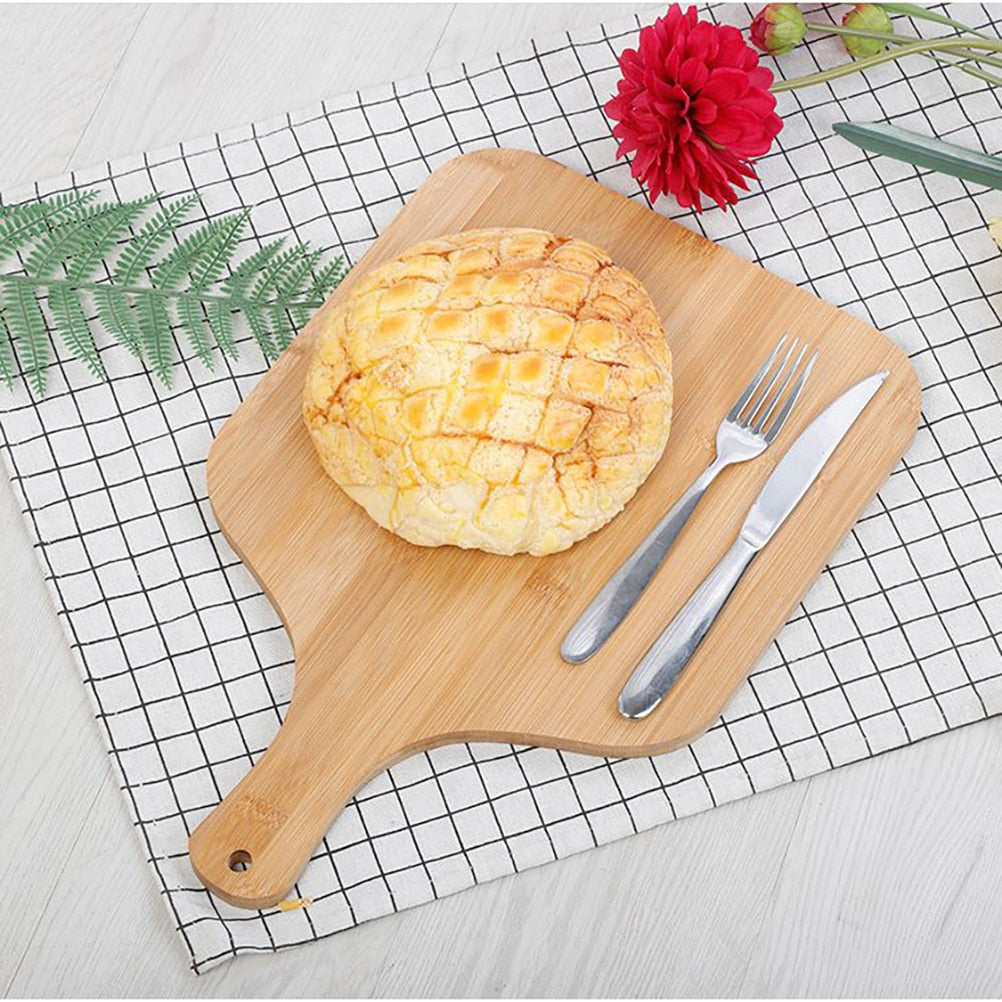 Bamboo Wooden Pizza Tray with Handle 29.5 cm by HitMyNeed